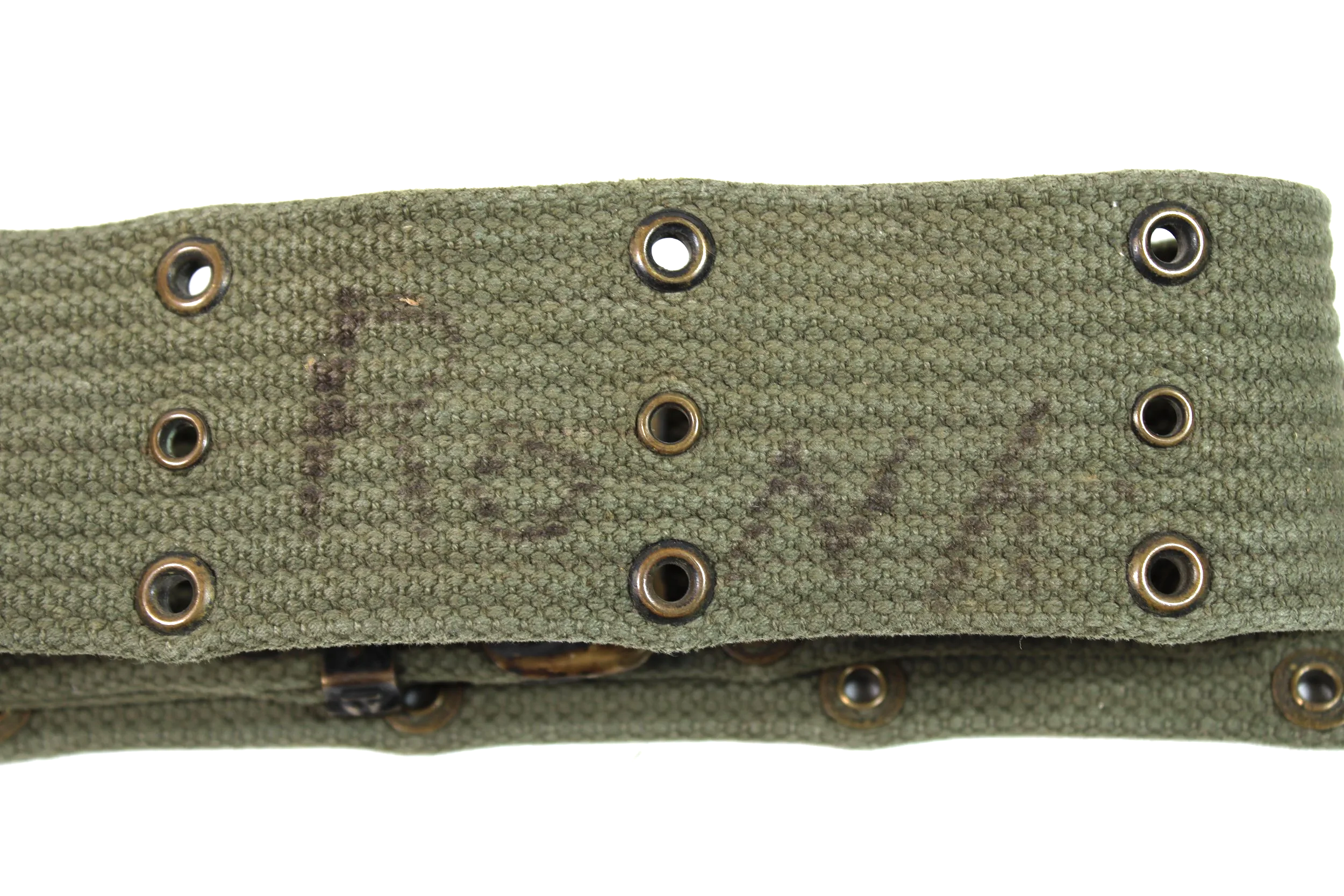 WW2 US M1936 Canvas Pistol Web Belt (Named)