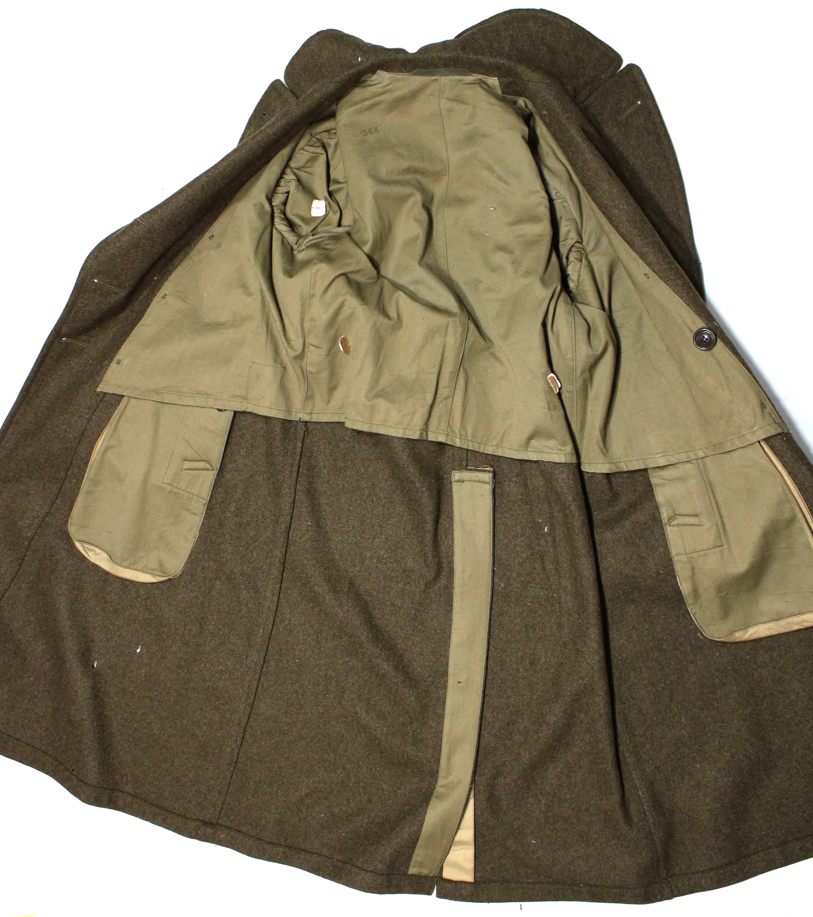 US WW2 Enlisted Men Wool Greatcoat 36R
