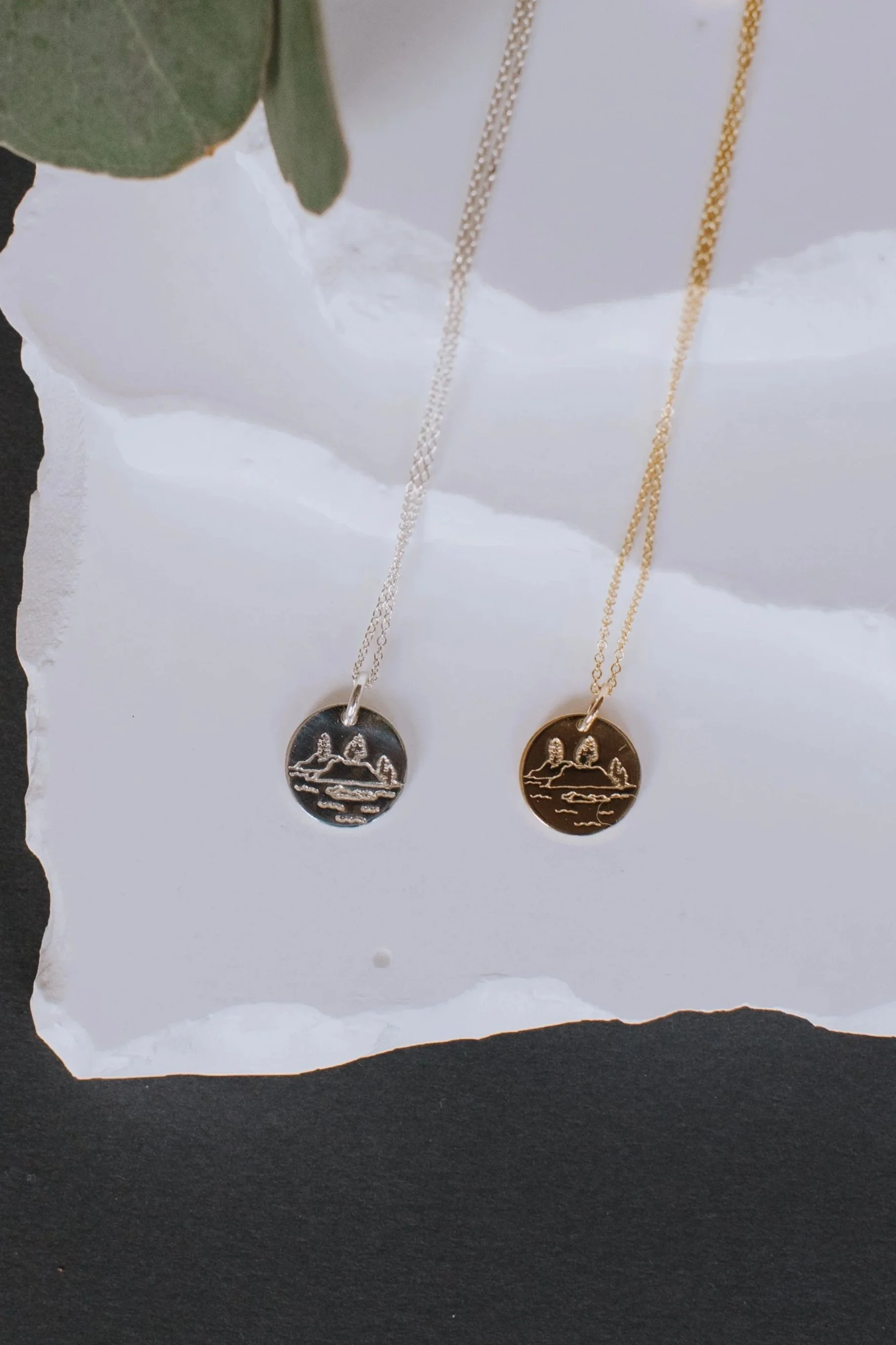 Stamped Island Necklace