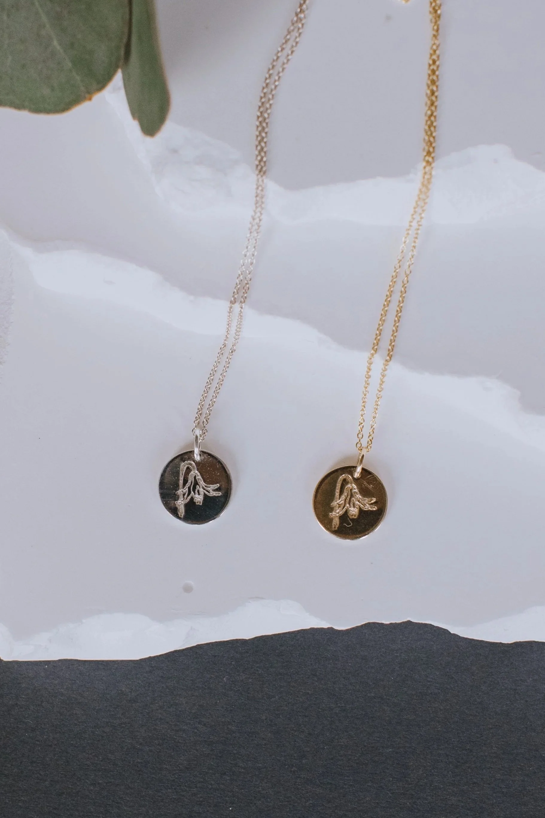 Stamped Fawn Lily Necklace