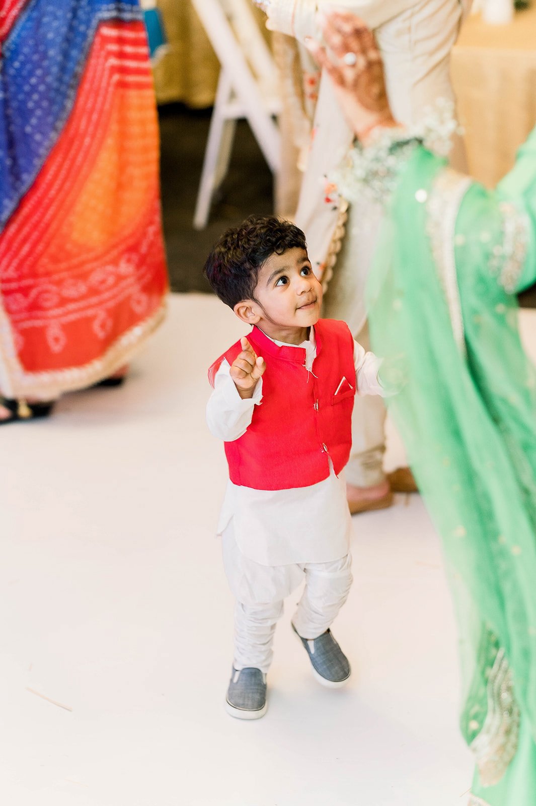 young East Indian boy during a maiyan ceremony in Vancouver, BC.