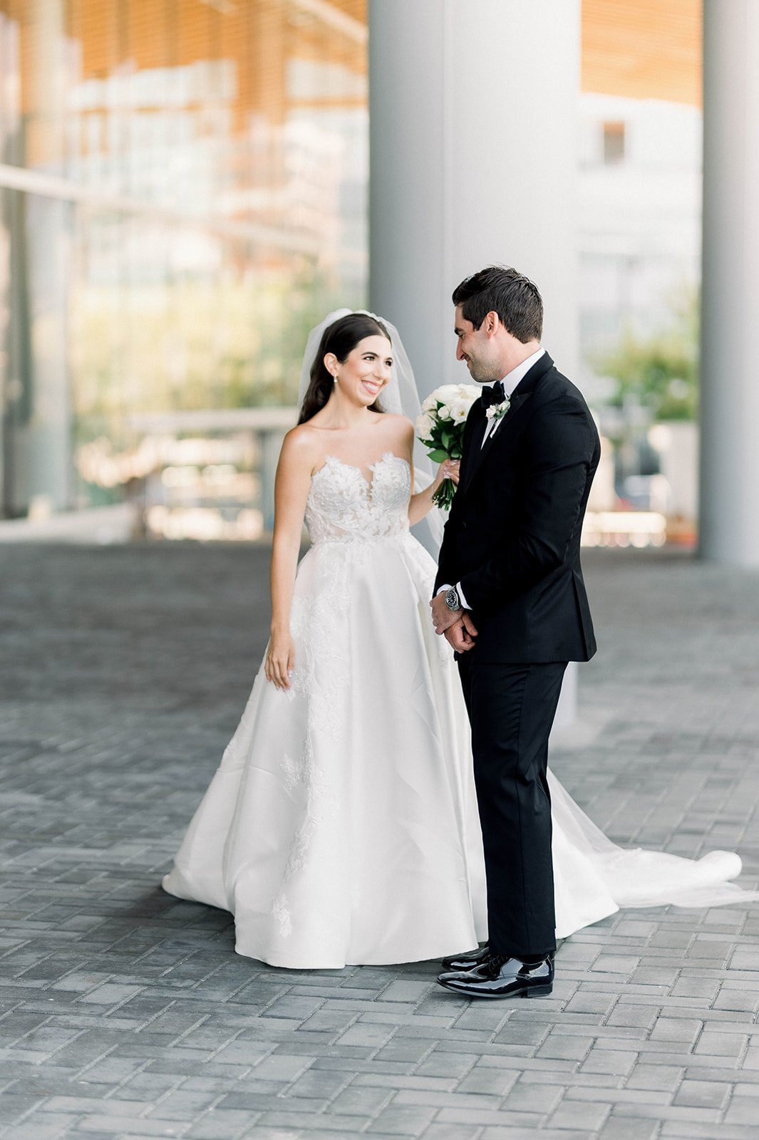 Bride and Groom see each other for the first time at the Vancouver Convention Center
