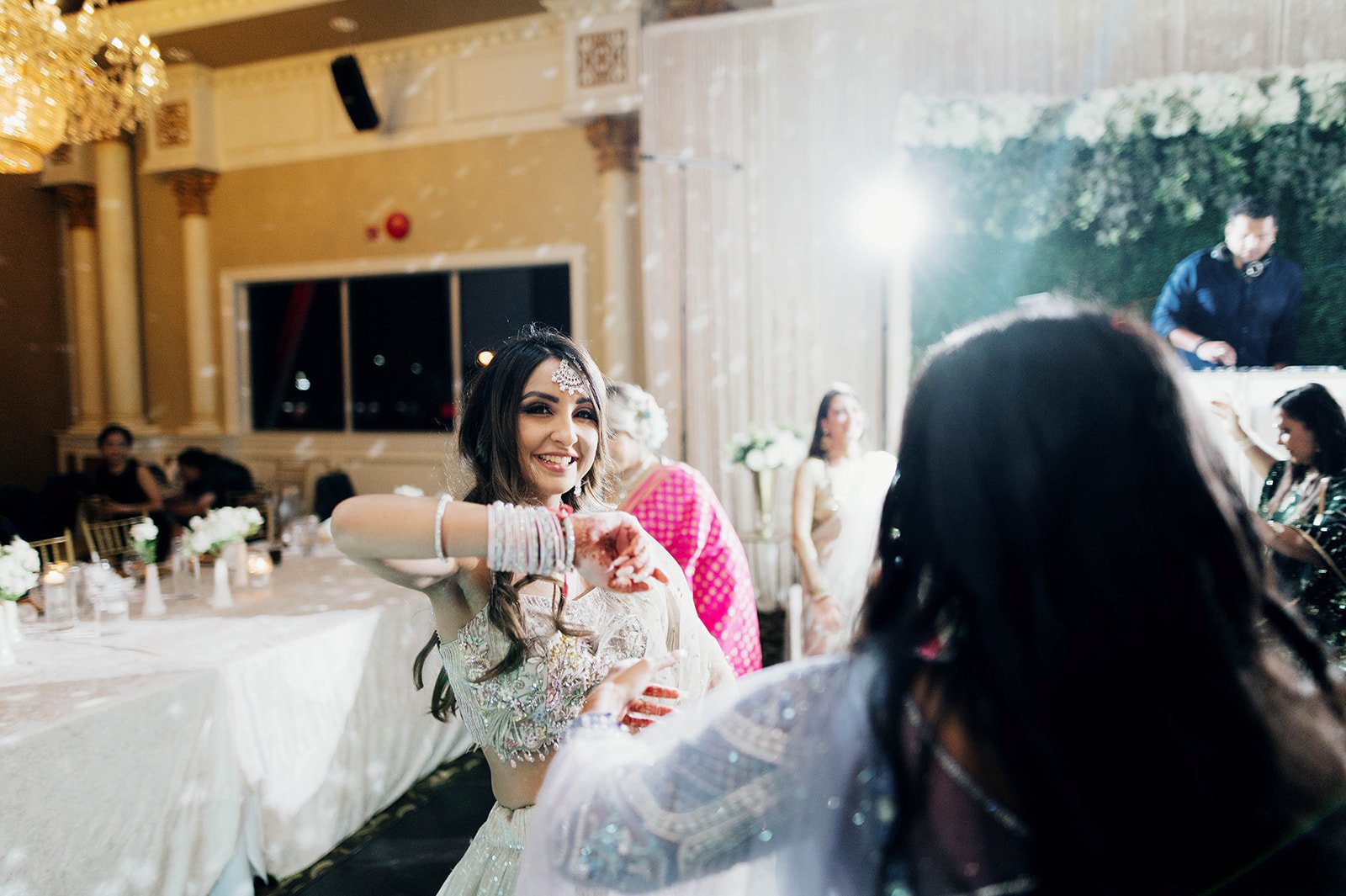 A fun, bumping dancing party at an indian wedding reception in Vancouver BC
