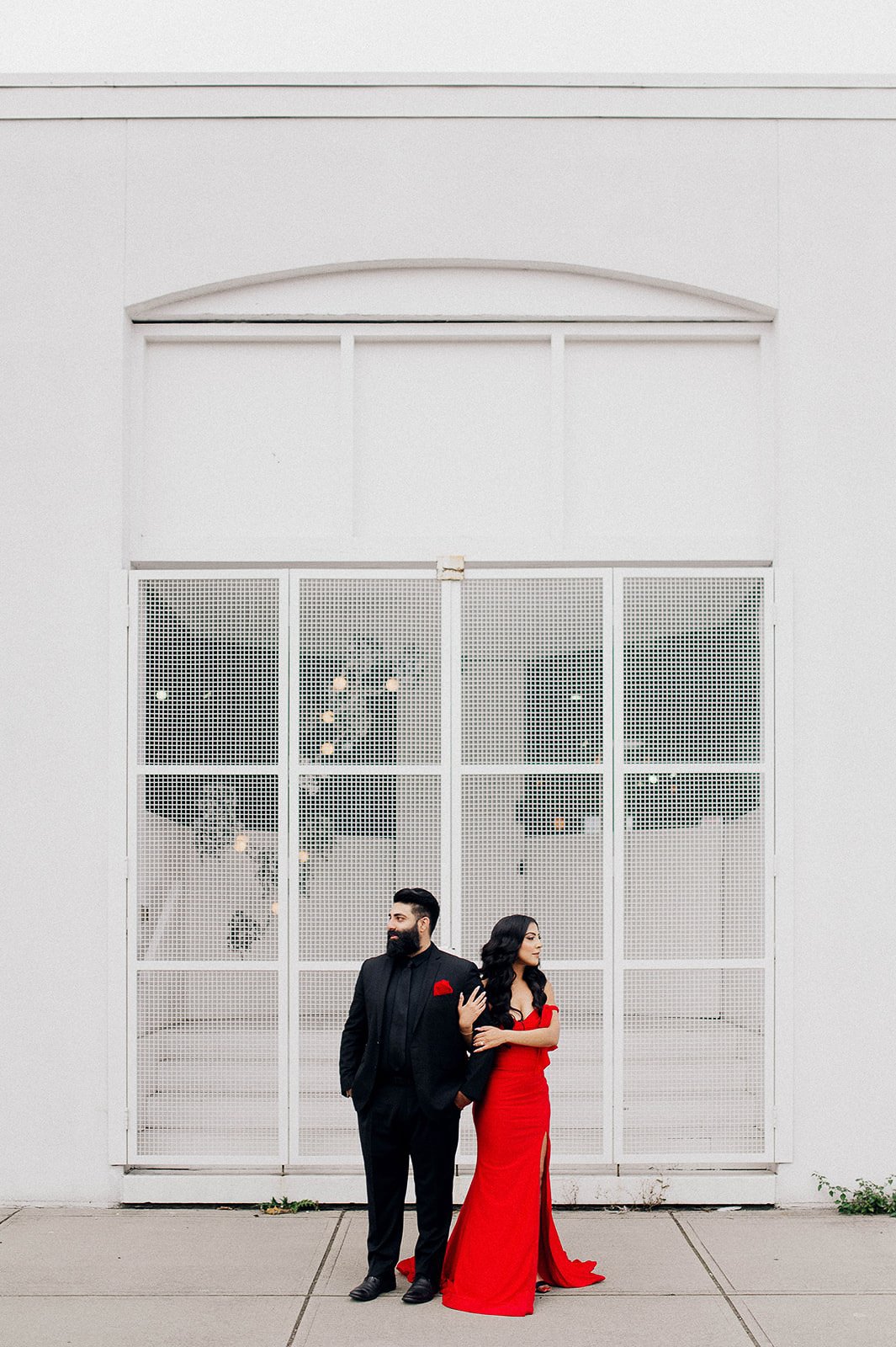 man and woman embracing with each other during their engagement session with Beautiful Life Studios, BC.