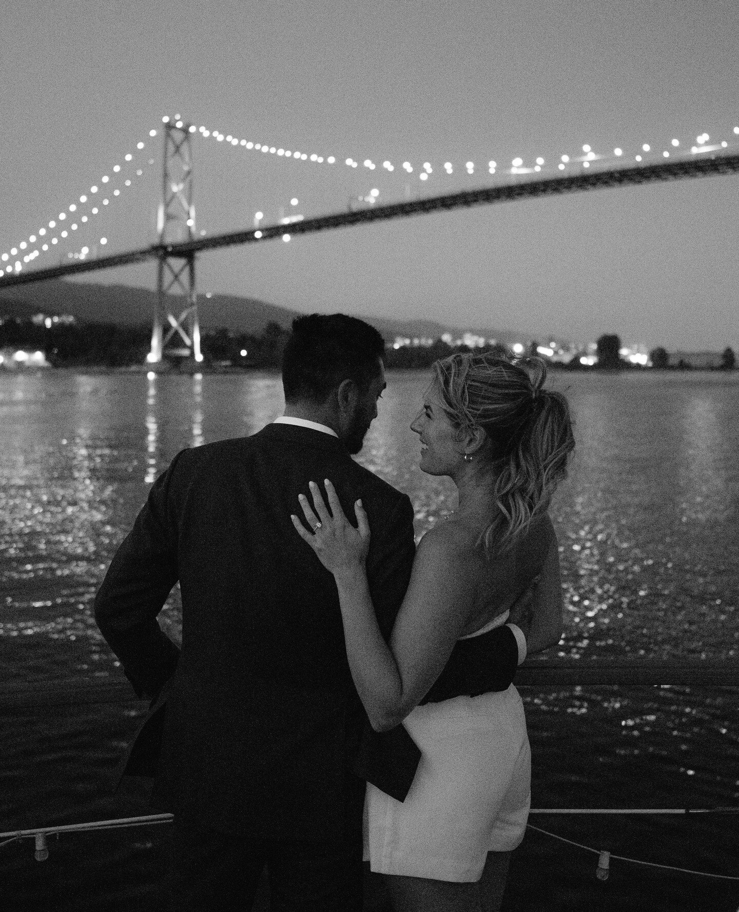 Sailing into forever under the starlit sky, with the city's glow as witness to our love. Alexa &amp; Lucas ✨⁠
⁠
⁠
Photography &amp; Videography: @beautifullifebc⁠
Wedding Planner: @alyarmstrongevents⁠
Floral: @flowerfactory⁠
Decor: @debuteventdesign⁠