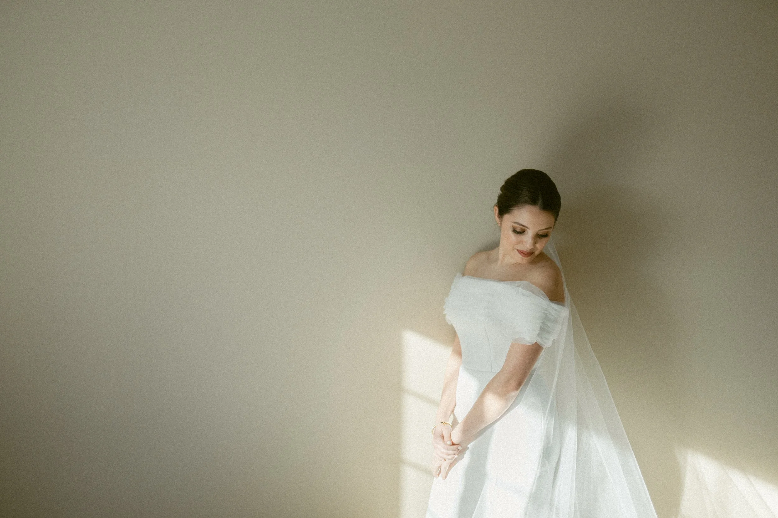 Portrait of a bride in vancouver photographed by a Vancouver wedding photographer.
