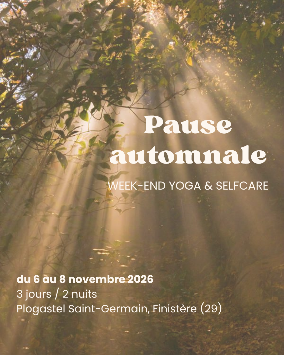 Pause automnale - week-end yoga &amp; selfcare