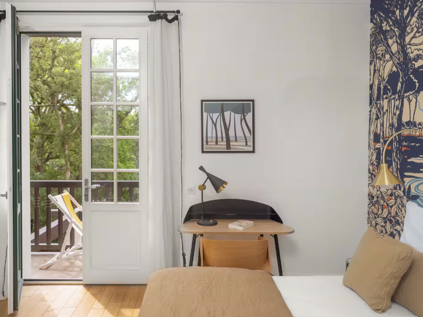Chambre double lit séparés et SDB privée
