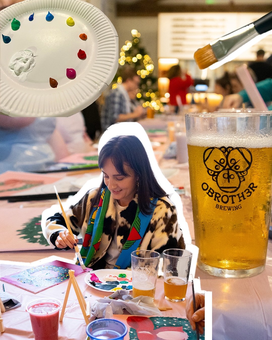 We are very much looking forward to our next Craft &amp; Draft paint &amp; pint session this weekend 🎨🍻 here&rsquo;s some snaps from the last one 

Hosted in the very cool O Brother Brewery taproom with pints &amp; pizzas (NAs available too 🙌)

Th