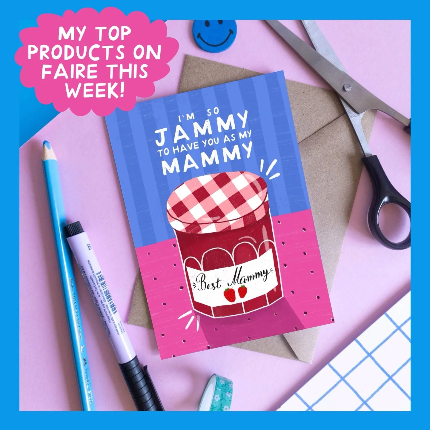 Here&rsquo;s a look at some of my top products on @faire_wholesale this week.. it&rsquo;s great to see so many Mother&rsquo;s Day cards going out 💛 very exciting to have my cards and prints stocked on new shelves around the country 🥳

#greetingcard