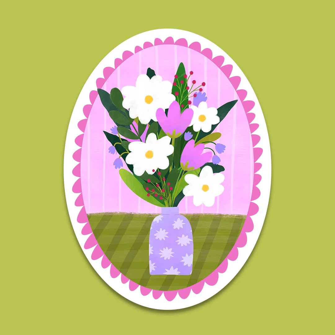 Flower Frame Sticker