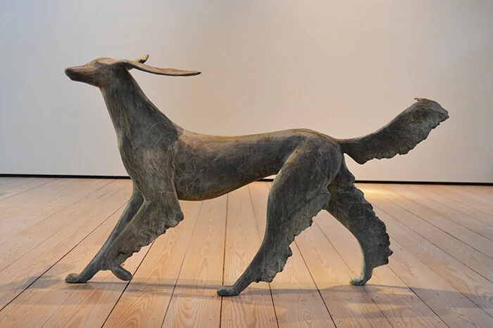 Running Saluki, 2012  
Bronze, edition of 6  
42 x 77 x 24 inches
