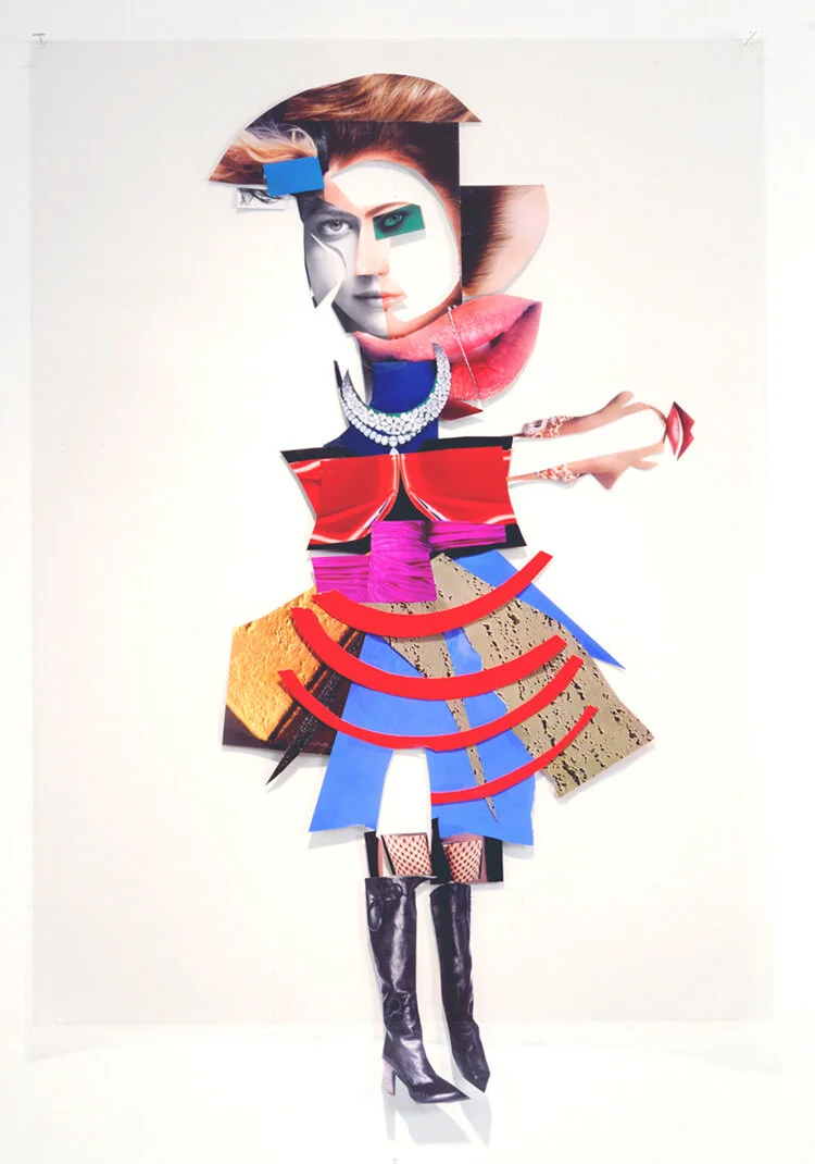 Alice (Front), 2008-2009
Collage on acetate
44 x 30 inches