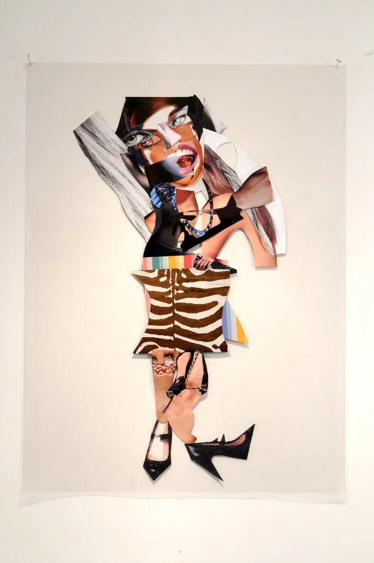 Cobble Walker (Front), 2008
Collage on acetate
44 x 30 inches
