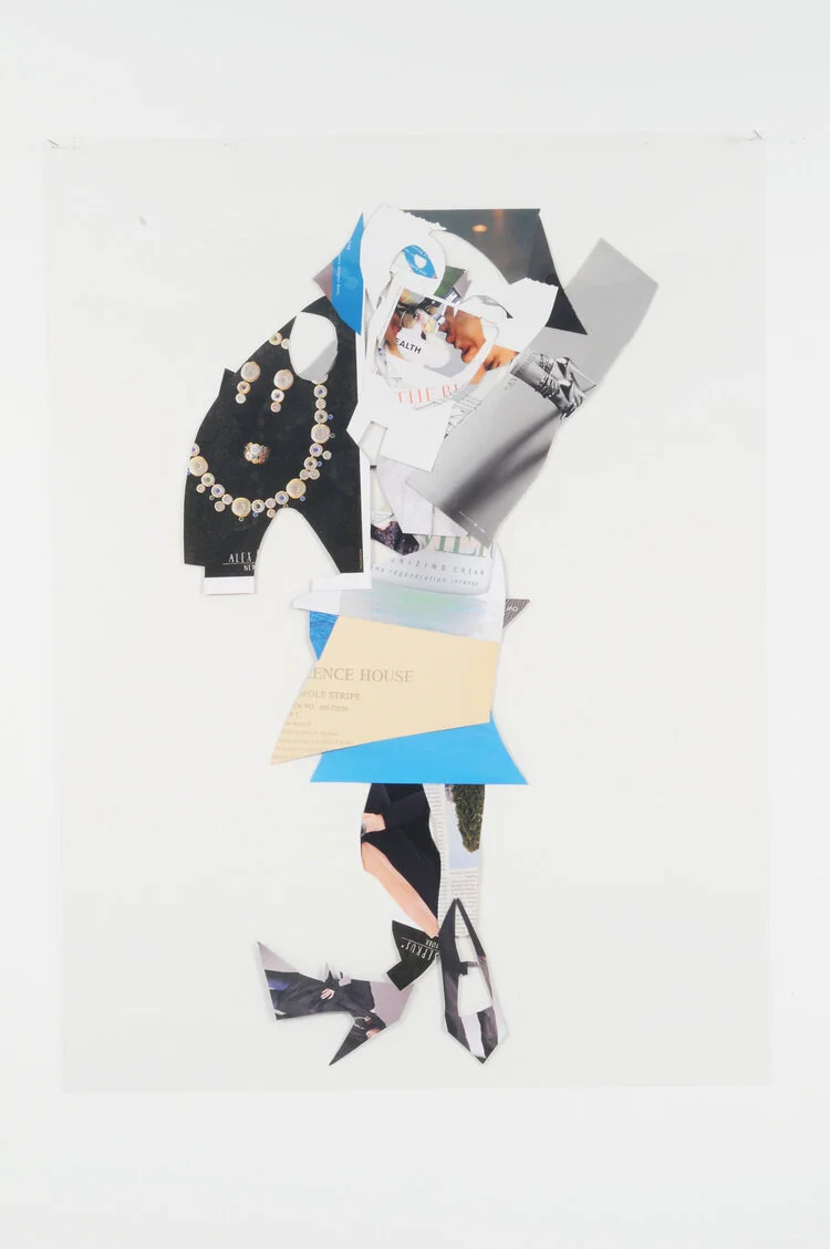 Cobble Walker (Back), 2008
Collage on acetate
44 x 30 inches
