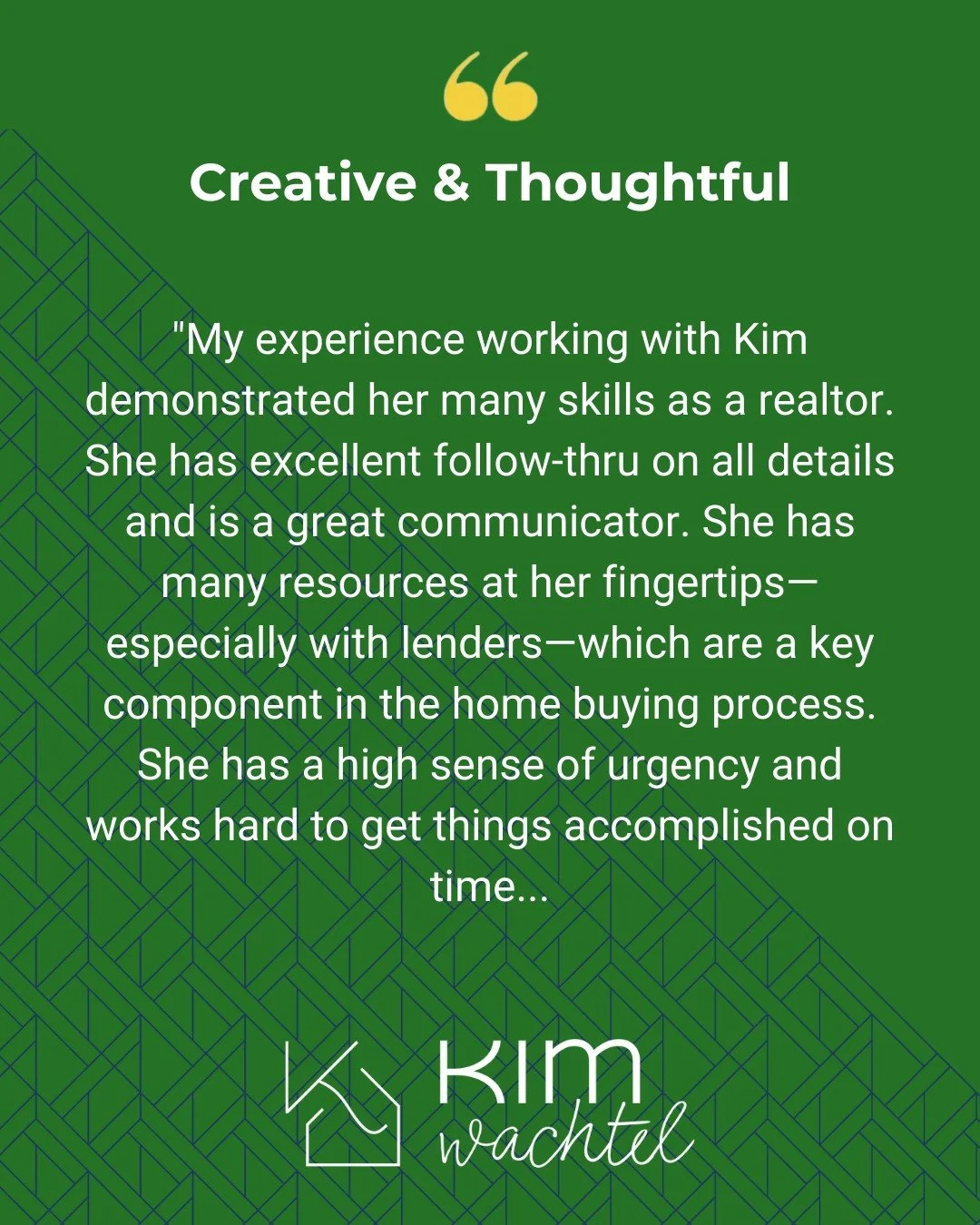 Thanks my client for sharing your experience &mdash; it&rsquo;s a true honor to be trusted through every step of your home journey. Your kind words mean everything: from the follow-through and lender connections to turning challenges into smooth succ