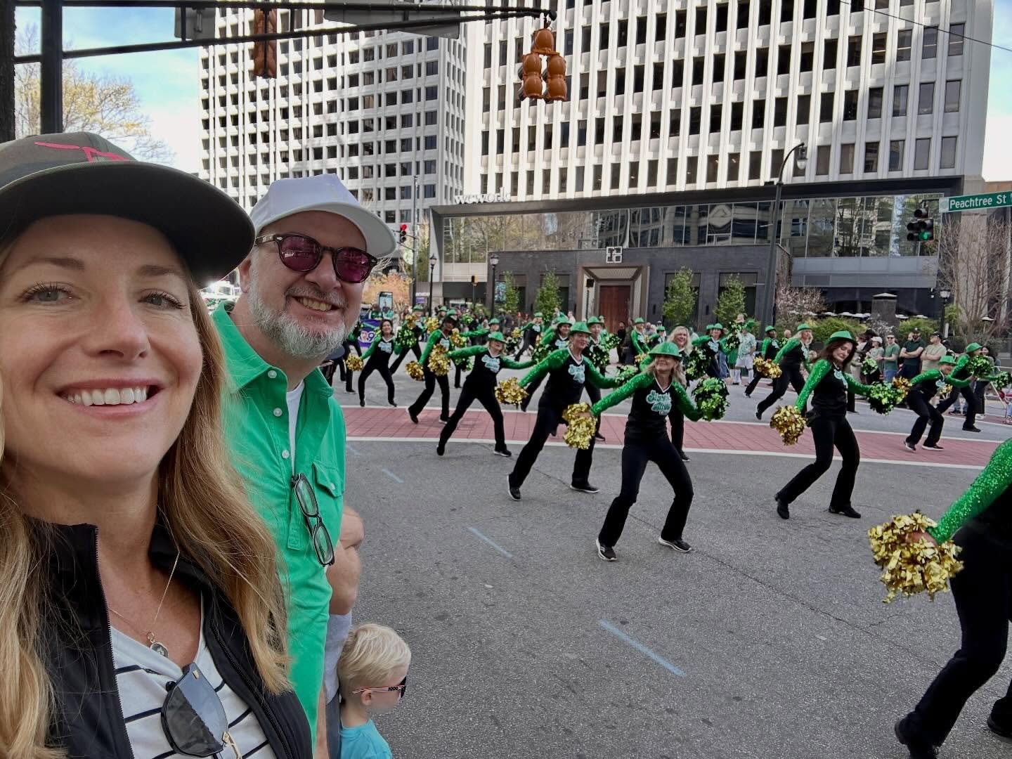Finally made it to the St. Patrick&rsquo;s Day parade in Atlanta yesterday! What gorgeous weather ☀️🤗 #kimlovesatlanta