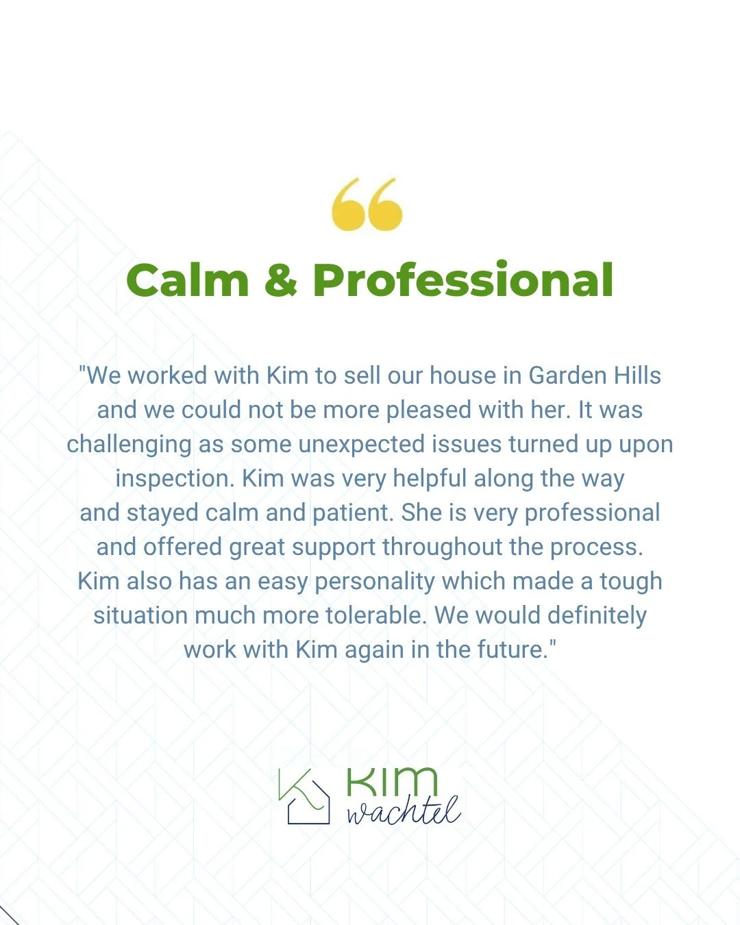 Unexpected inspection issues can be stressful, which is why calm professionalism wins the day. As with every home sale, it's a privilege to earn a client's trust and guide each through complex challenges. Every home sale brings different problems to 