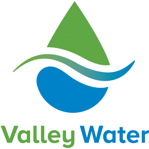 Valley Water logo with green and blue design elements.