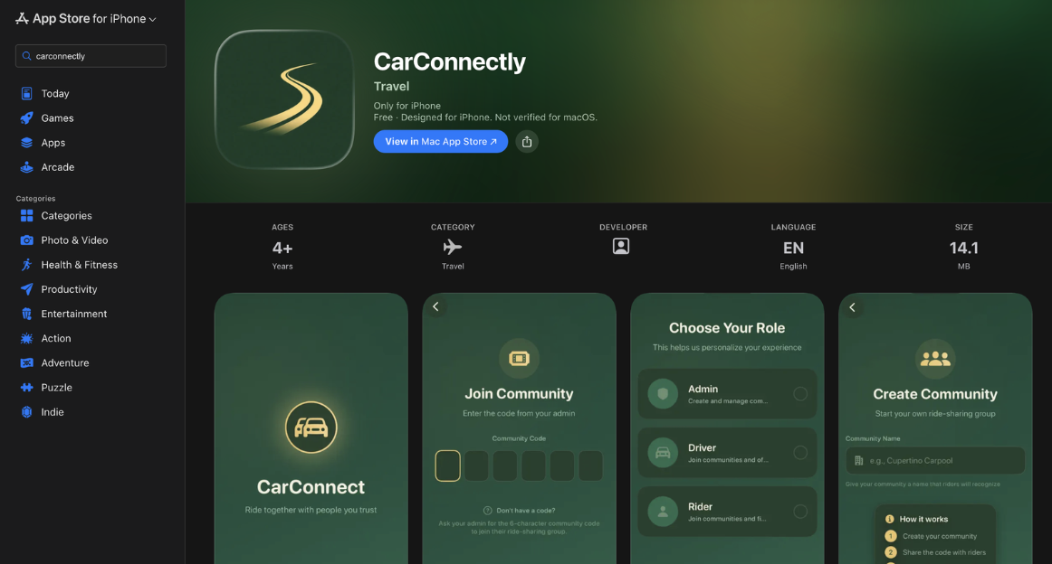 Carpool App is Ready. Let’s Start Using It!