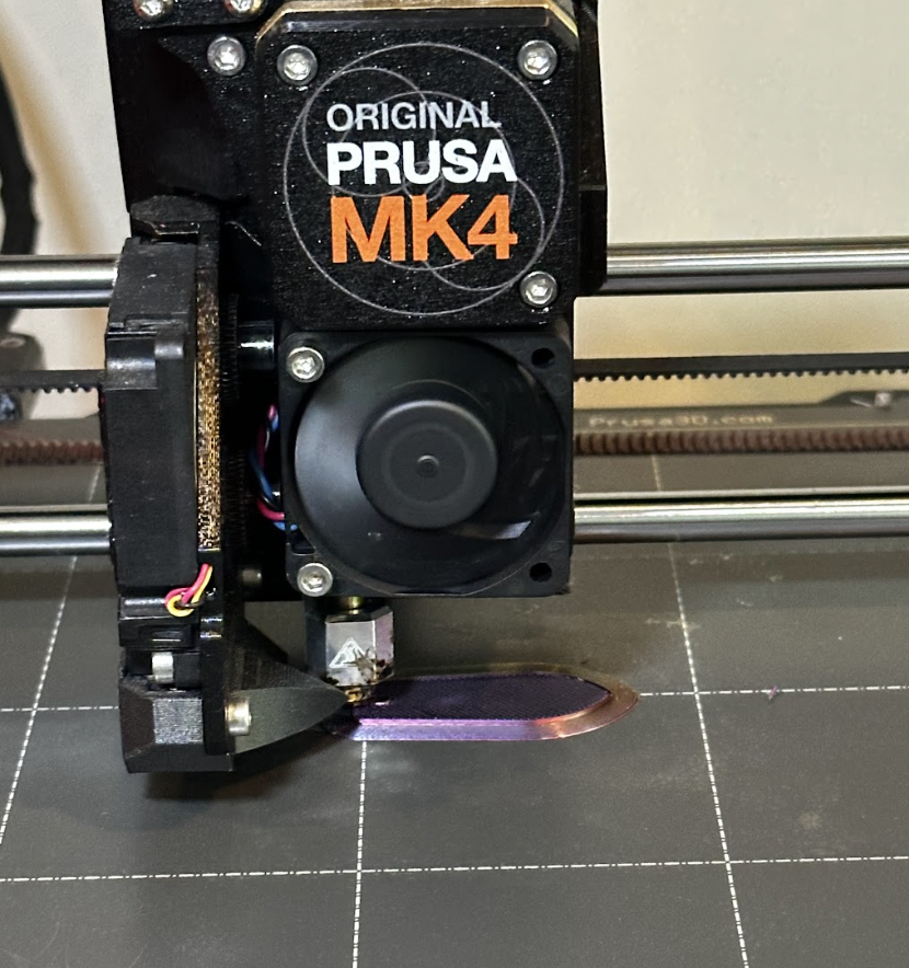 Prusa MK4 3D printer in operation