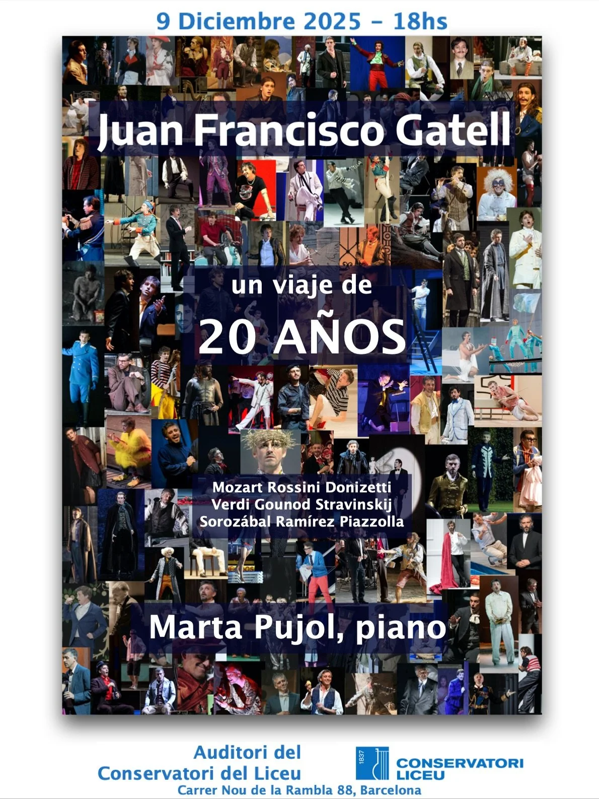 &iexcl;Quedan todos oficialmente invitados! 

#unviajede20a&ntilde;os desde aquel Barbiere en Roma hasta hoy. 
Entrada libre hasta completar el aforo 

#MartaPujol @conservatori.liceu 
9 diciembre 18hs, Auditori del Conservatori del Liceu, Barcelona

