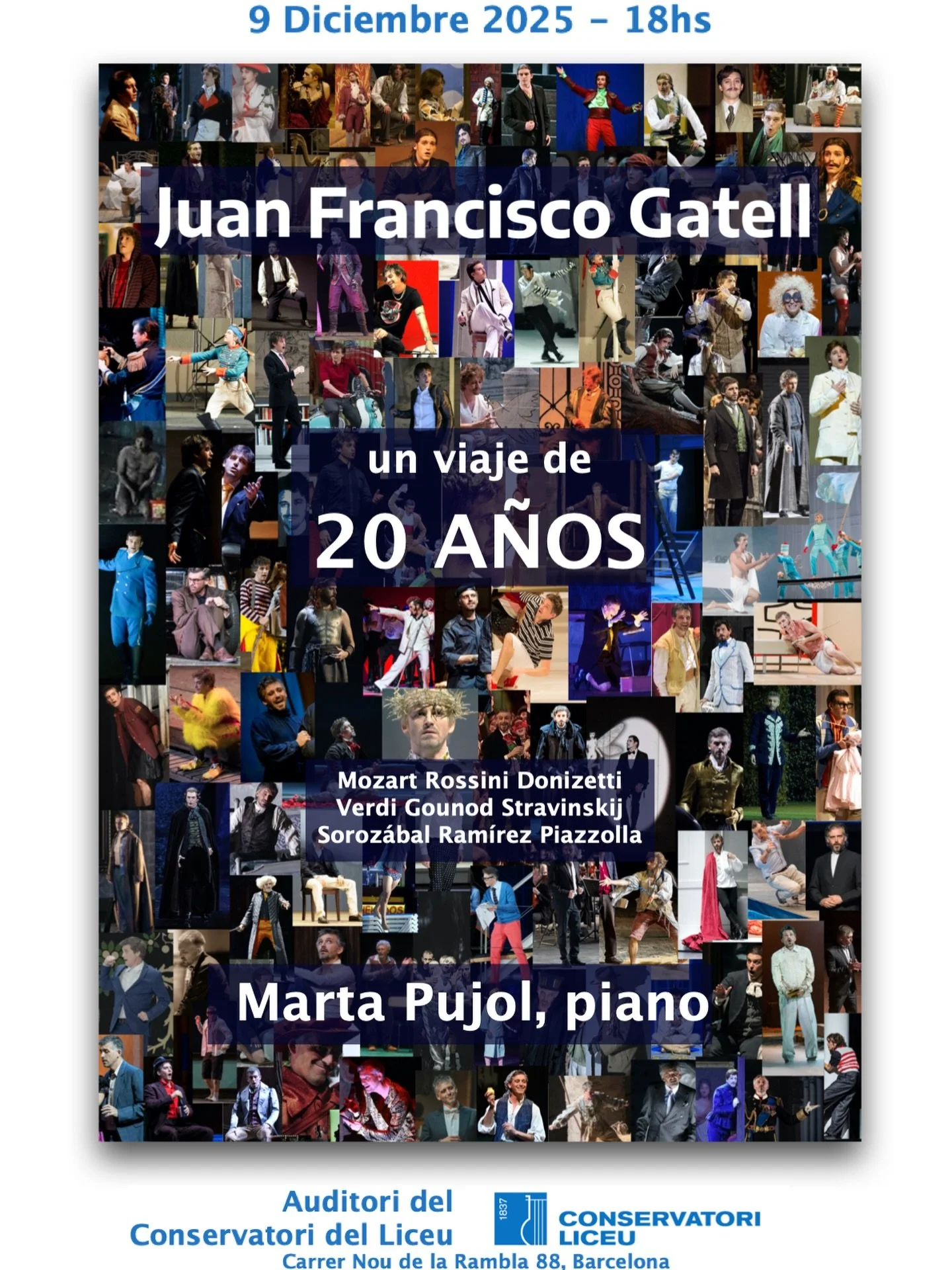 &iexcl;Es hoy! 
Los espero a todos, a las 18 en el Auditori del Conservatori del Liceu

#unviajede20A&Ntilde;OS @conservatori.liceu 
#hermanxsgatell