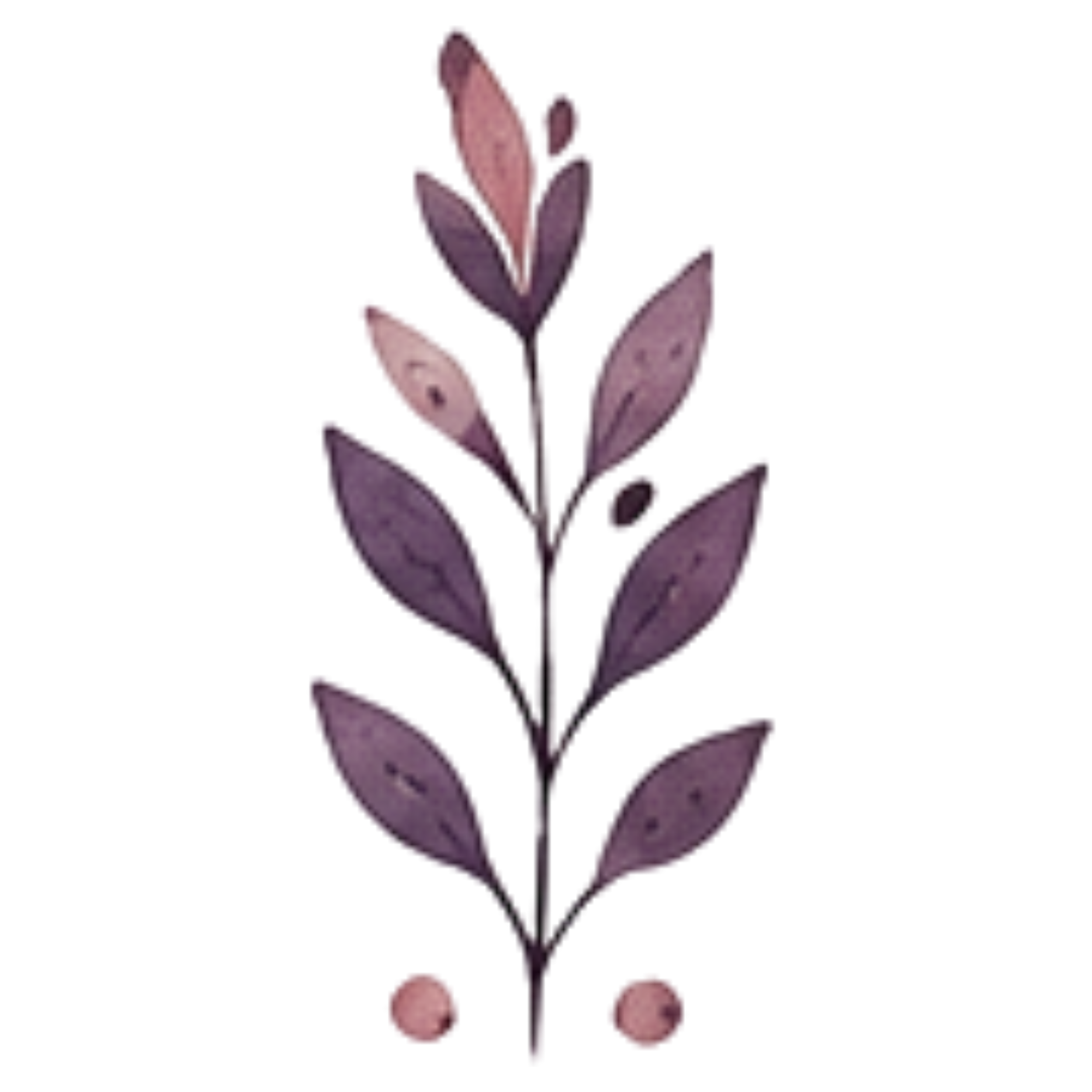 A stylized digital illustration of a pink and purple flower with multiple petals and small buds.