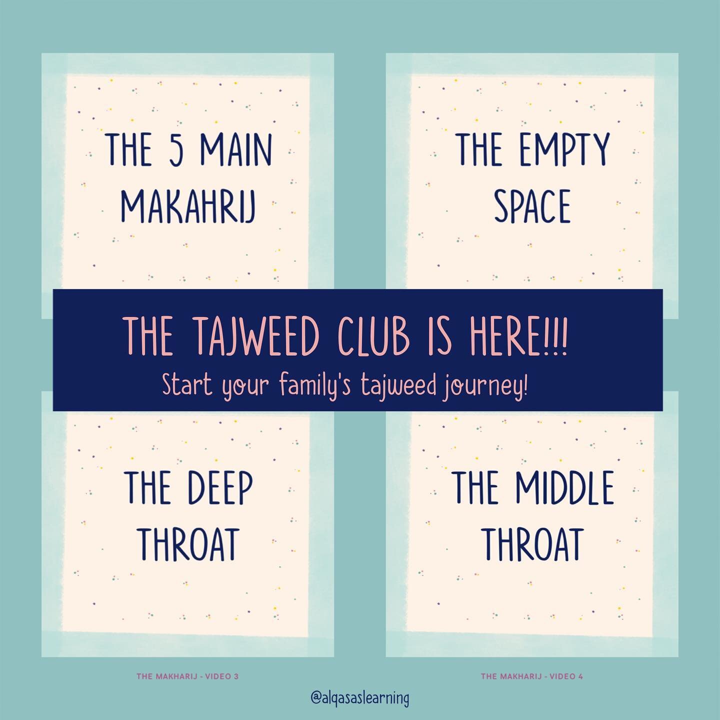 A common question in my DMs is do you teach tajweed to childre? Unfortunately up until now I have had to say NO as I have been focusing on teaching my family in Norway. 

Alhamdulillah, I am so excited to announce THE TAJWEED CLUB IS LIVE. Help your 
