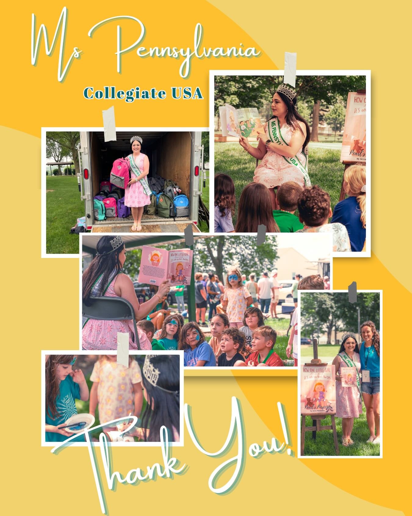 We were honored to have Ms. Pennsylvania Collegiate USA at our event! 👑💛

She jumped right in&mdash;packing backpacks, spreading mental health awareness, and sharing her heart with the kids during story time by reading her beautiful book Pearl&rsqu