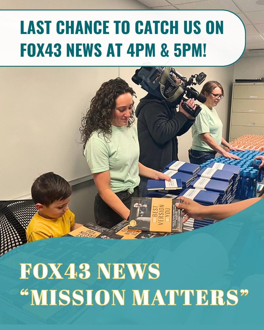 Last chance to catch our story on FOX43 today 💛

@sedonamedows and the FOX43 team spent time with us during a backpack packing day where we prepared 120 backpacks for individuals transitioning into recovery with the help of amazing volunteers from M