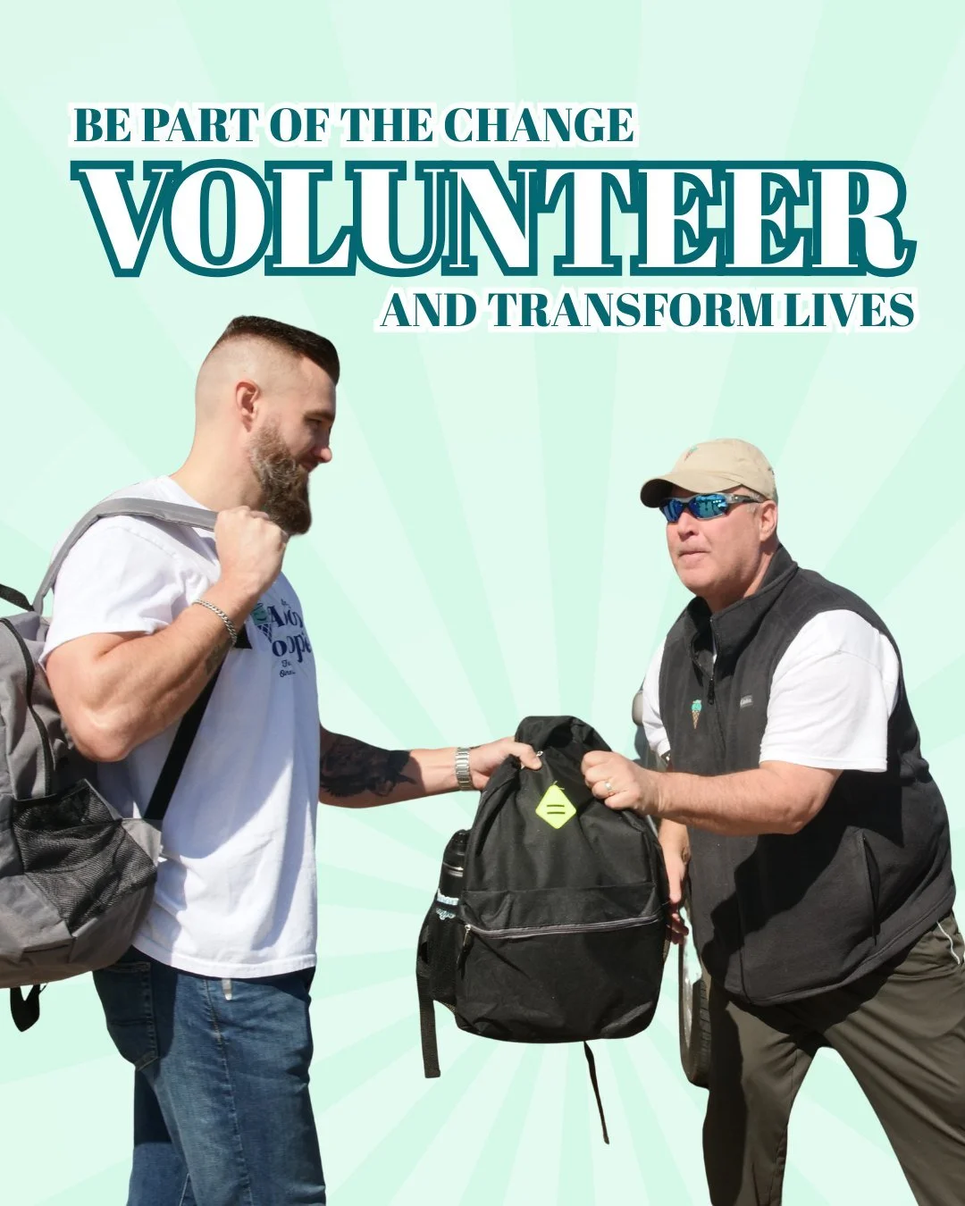 Change starts with people. 

A simple act &mdash; a backpack, a conversation, showing up &mdash; can mean everything to someone starting their recovery journey.

Our volunteers make that possible.

Be part of the change. Join us at the Ice Cream Soci