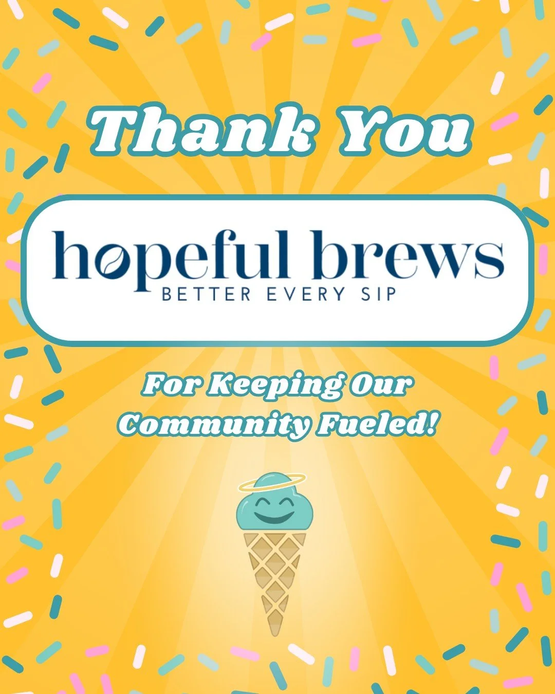 Thank you to @hopefulbrews for joining us at this year&rsquo;s Ice Cream Social! We&rsquo;re so excited to have their delicious coffee drinks at the event this Saturday.

Coffee + ice cream = the perfect combo.

#coffee #coffeeandicecream #icecreamso