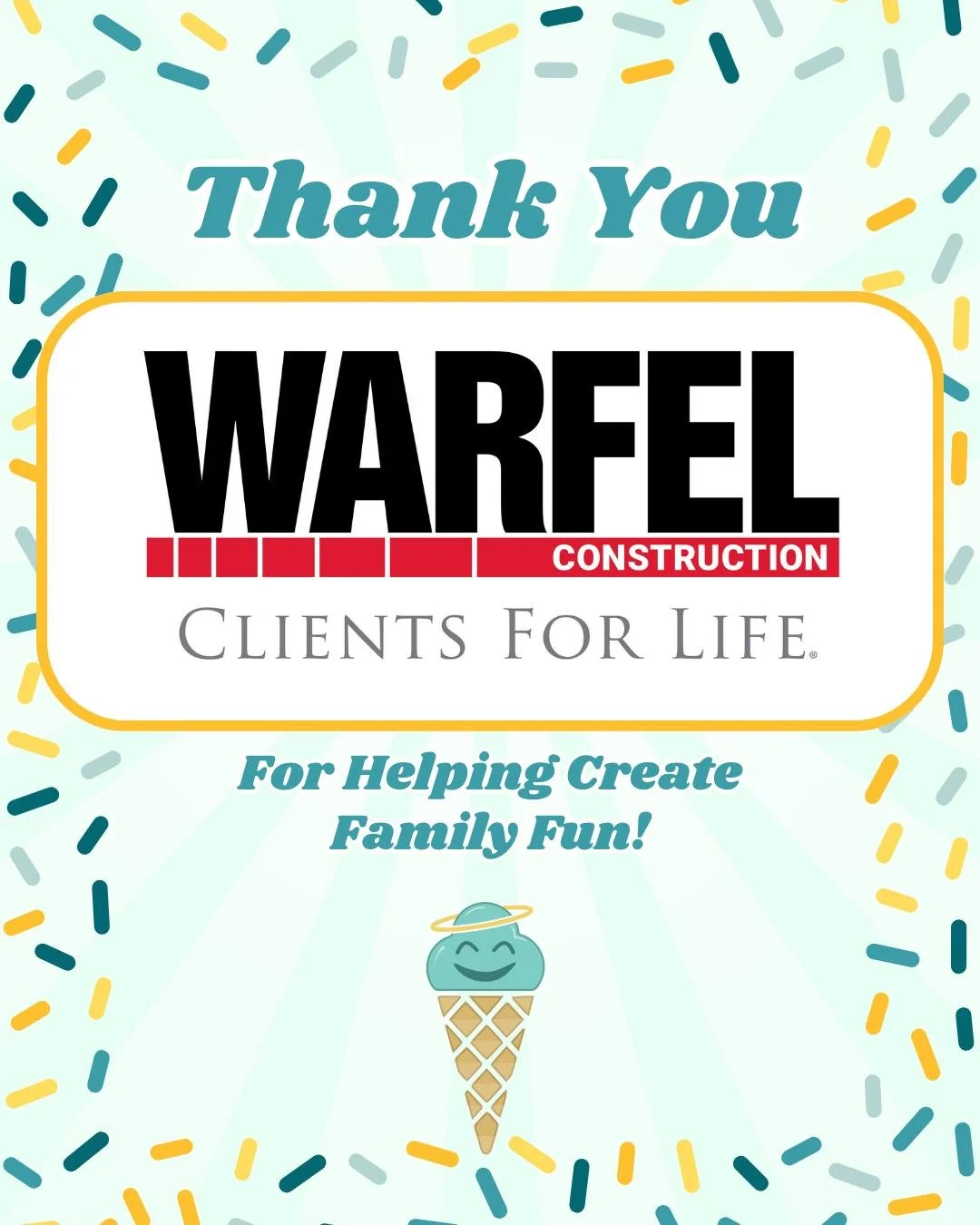 Thank you to @warfelcc for sponsoring one of our most-loved event activities, the bounce house! 

We&rsquo;re so grateful for your continued support in helping us create a fun-filled day for families and kids in our community.

#Sponsored #WarfelCons