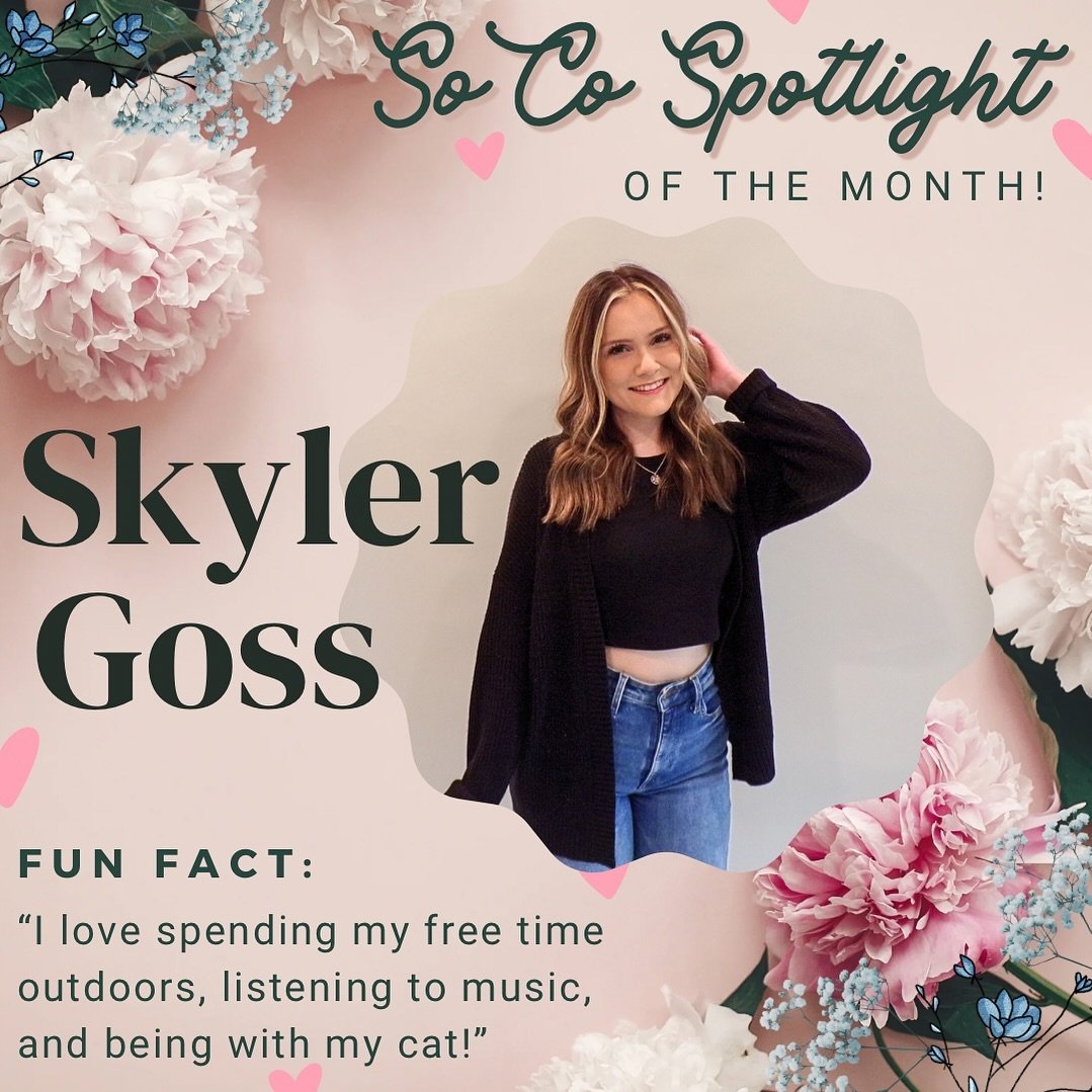 ✨May SoCo Spotlight✨

Meet SoCo Stylist Skyler! She&rsquo;s been at SoCo for over a year now; she hit the ground running  upon joining the team and it&rsquo;s been incredible to watch her grow so much as a stylist over the last year! We feel so lucky
