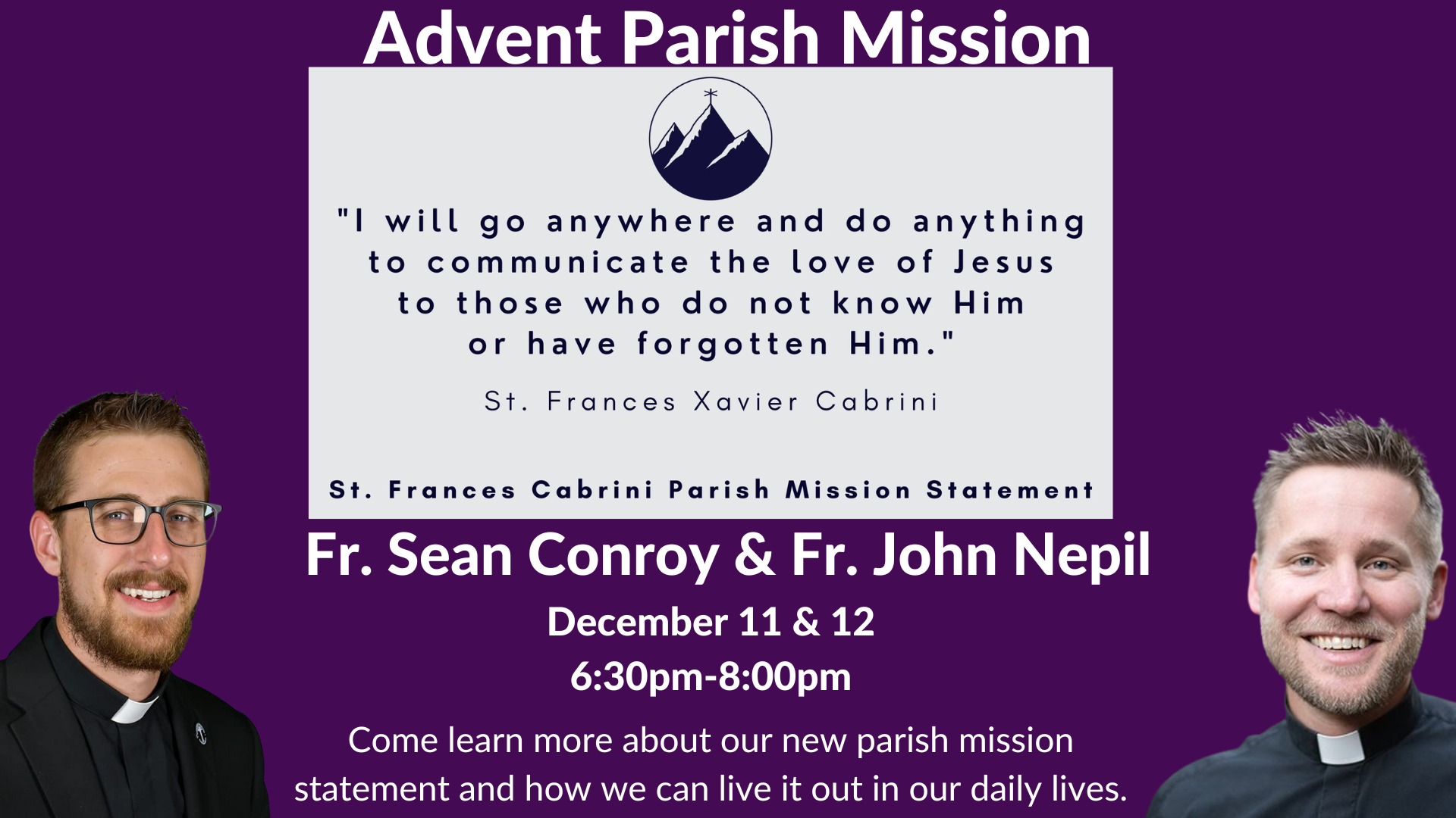 Advent Parish Mission — Cabrini