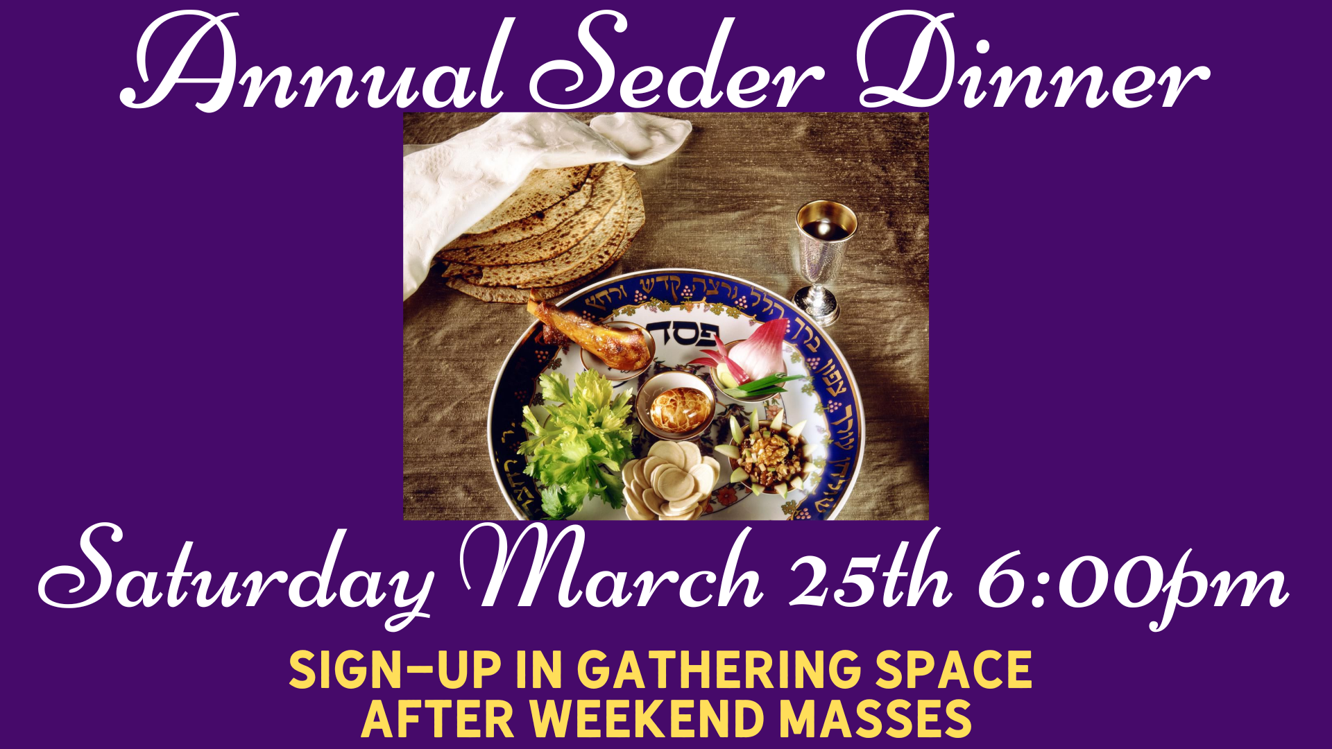 Annual Seder Dinner 2023 โ Cabrini