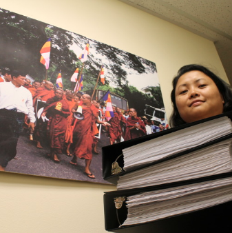 Myra Dahgaypaw, an ethnic minority in Myanmar, vows not to let her people disappear