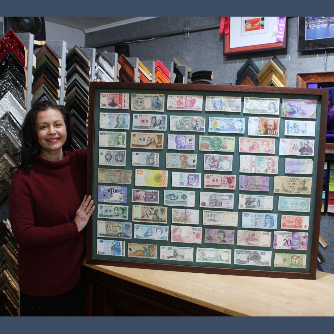 From 54 countries to one stunning frame&mdash;thank you, Mike and Phoebe, for letting us preserve your travel story in such a big way! We loved bringing this global collection to life, and it looks right at home on your wall.
Got keepsakes from your 