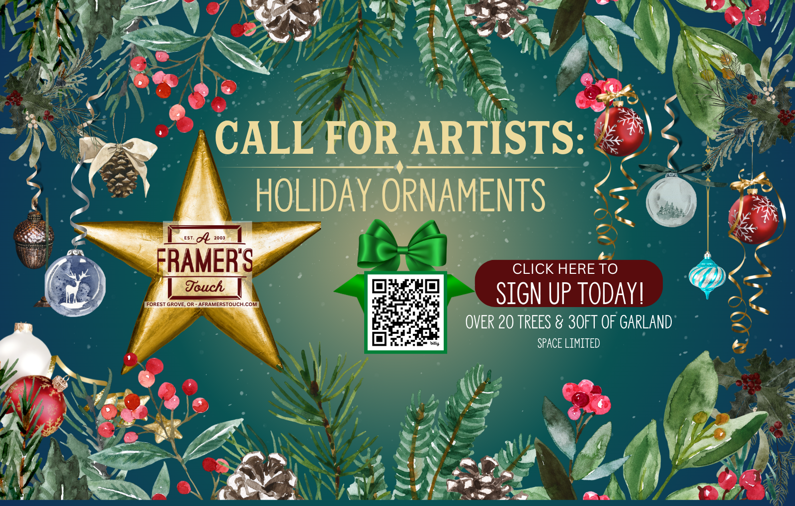 Call for Artists - 2025 Holiday Ornaments