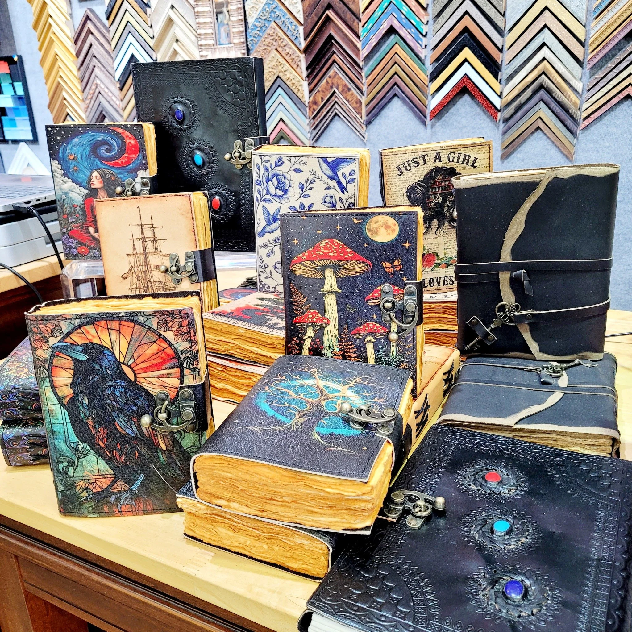 They&rsquo;re back!! ✨

Our beloved hand-bound leather journals have returned &mdash; with 12 brand new designs and the same dreamy cotton-blend paper we all love. They never last long, so don&rsquo;t wait if there's one calling your name 📖💛

Art s