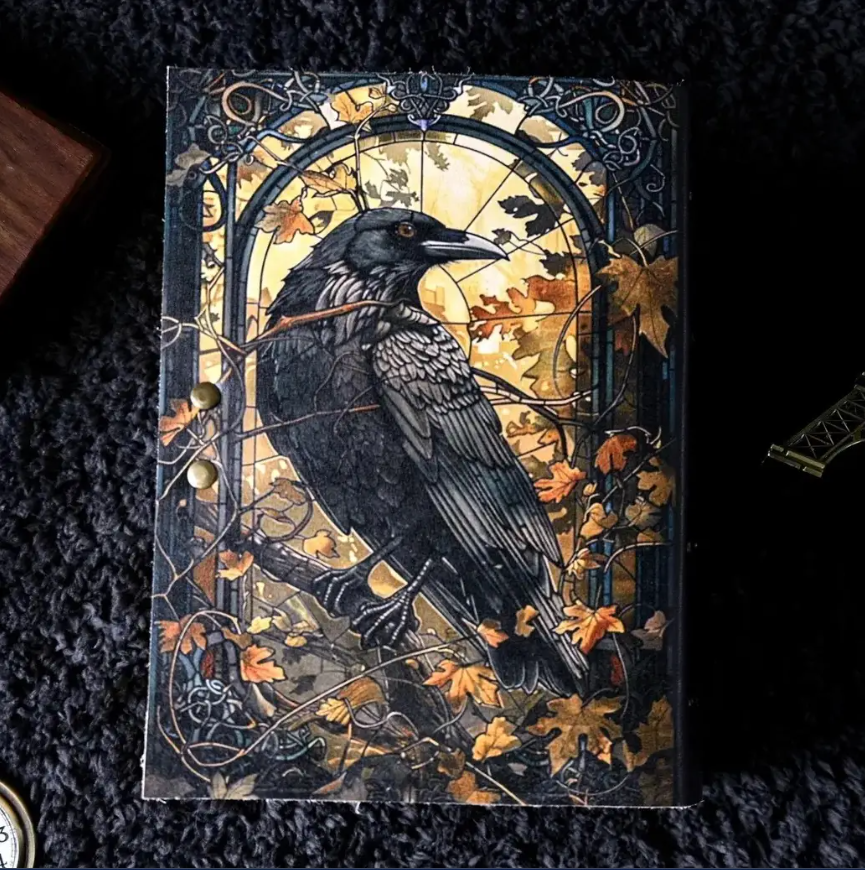 Raven 1 -Hand-Bound Leather Journal.png
