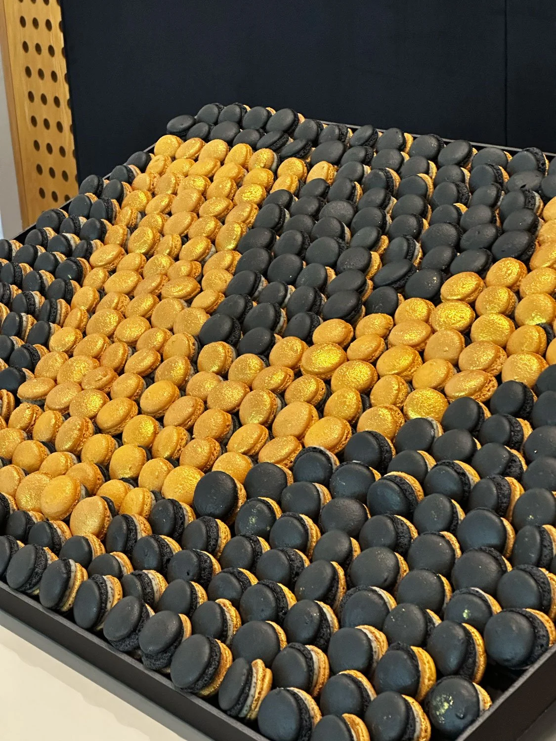 Macaron installation for Vanderbilt University’s Defense Summit conference.