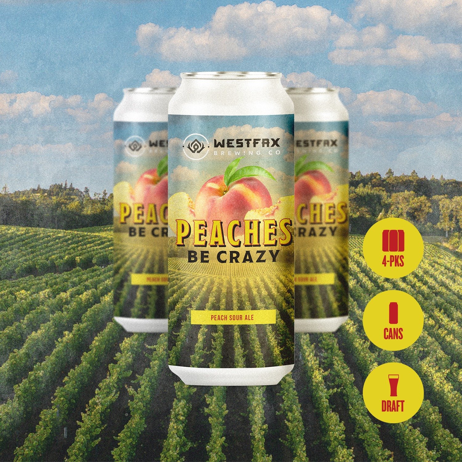 3X juicy releases coming your way this week! 🍑 🍋

Available on 4/20:

𝐏𝐞𝐚𝐜𝐡𝐞𝐬 𝐁𝐞 𝐂𝐫𝐚𝐳𝐲 | 𝐒𝐨𝐮𝐫 | 𝐀𝐁𝐕: 𝟓.𝟓%
A peach sour ale boasting aromas and flavors of peach with a tart crisp finish.&quot;
✅Draft, 16oz Single Cans &amp; 16