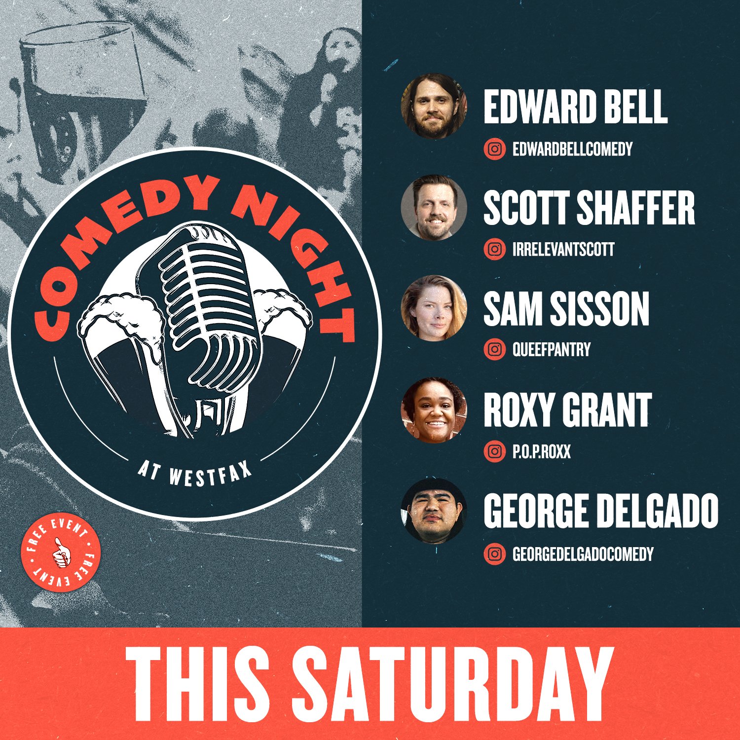 Just a friendly reminder 📣

Laughter is still the best medicine and beer is a close second. 🍻 Don't miss Comedy Night THIS Saturday at 8PM featuring five hilarious comedians!!

@edwardbellcomedy @irrelevantscott @queefpantry @poproxx_  @georgedelga