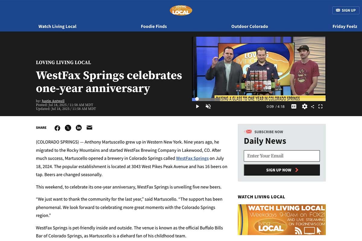 WestFax Springs celebrates one-year anniversary
