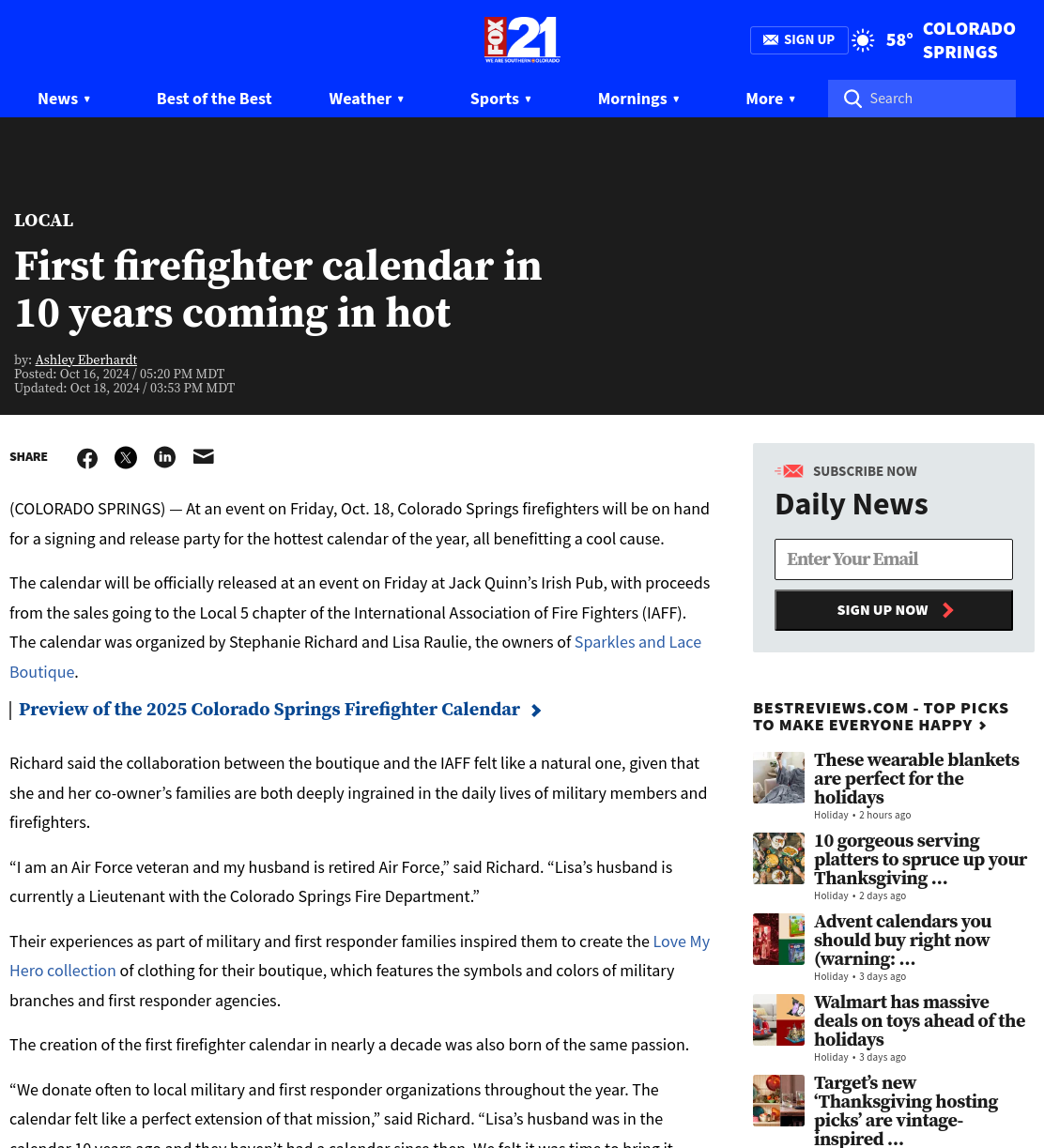 First firefighter calendar in 10 years coming in hot