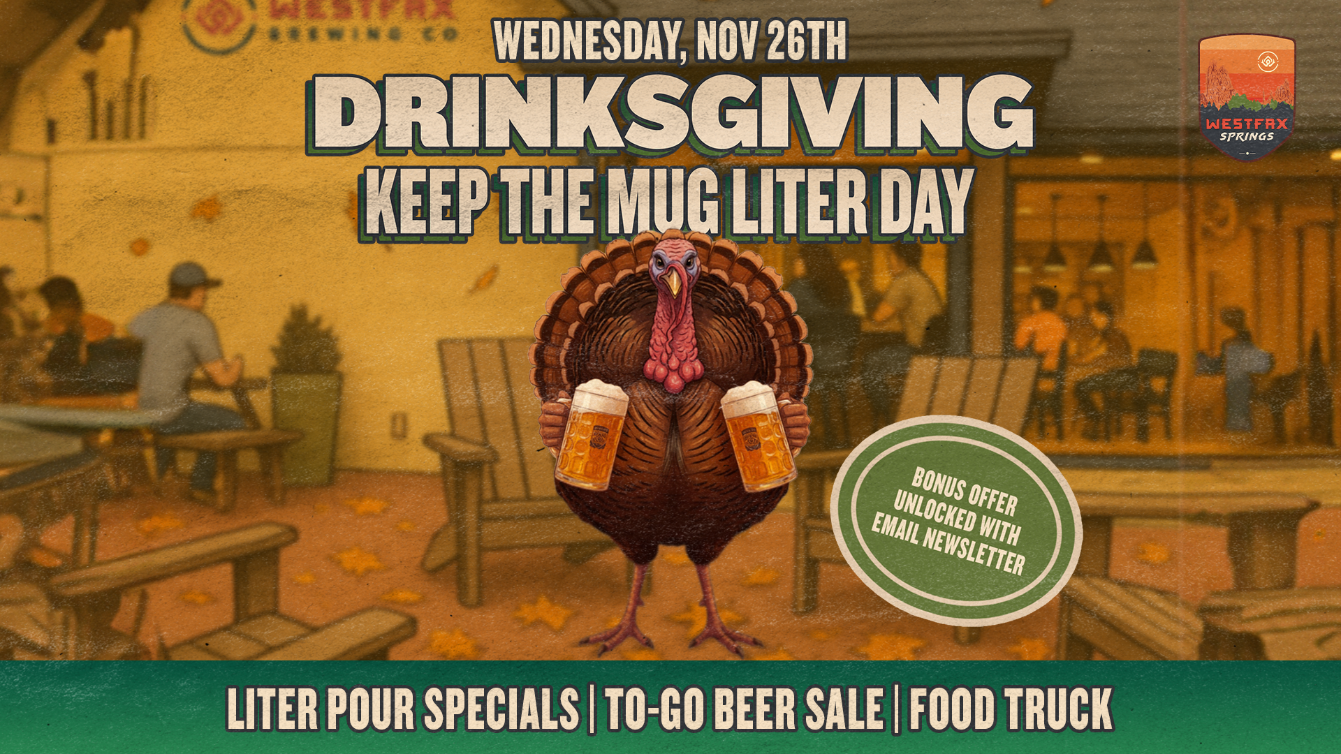 Drinksgiving Liter Day At Springs