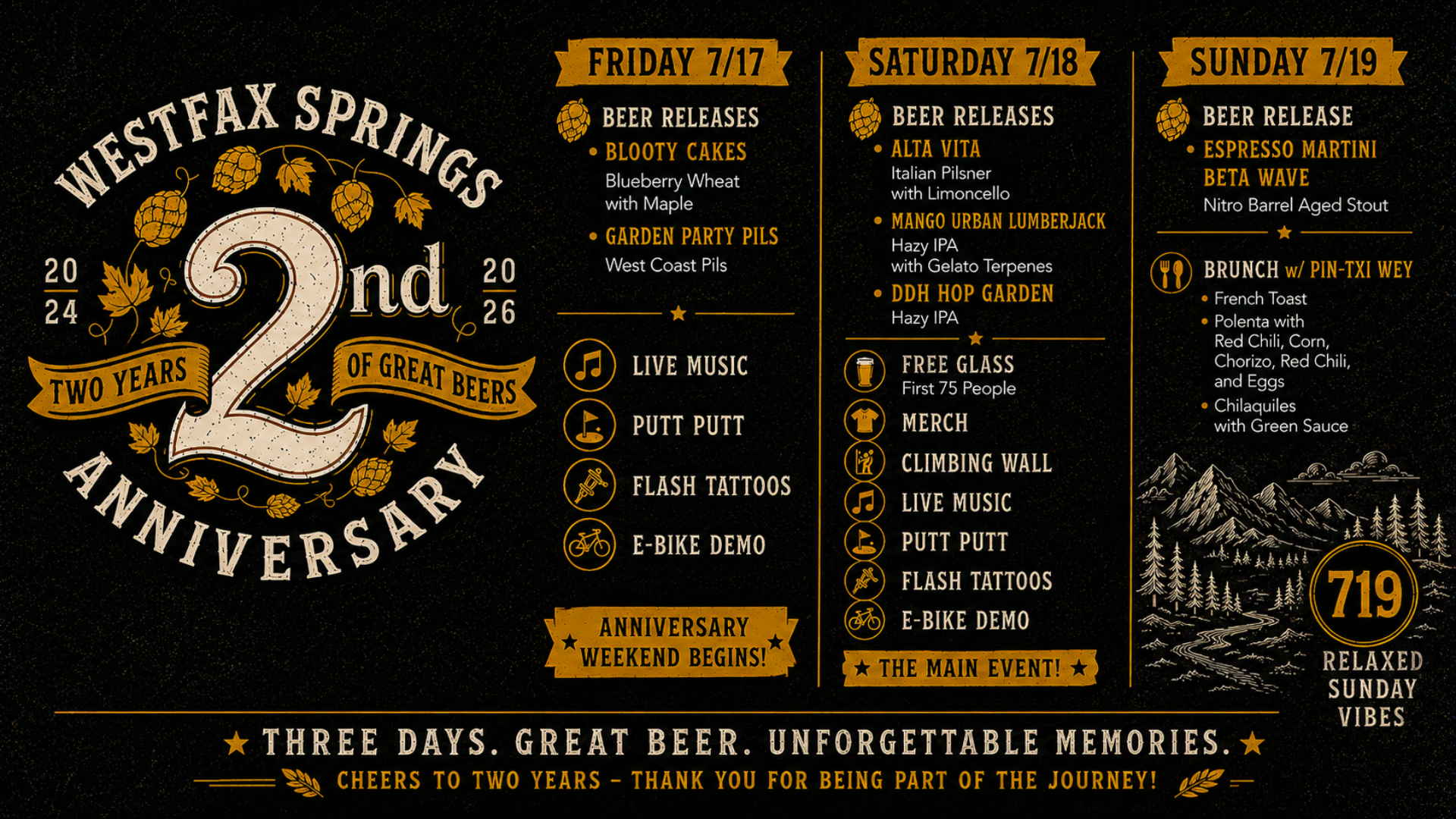 2 Year Anniversary Weekend