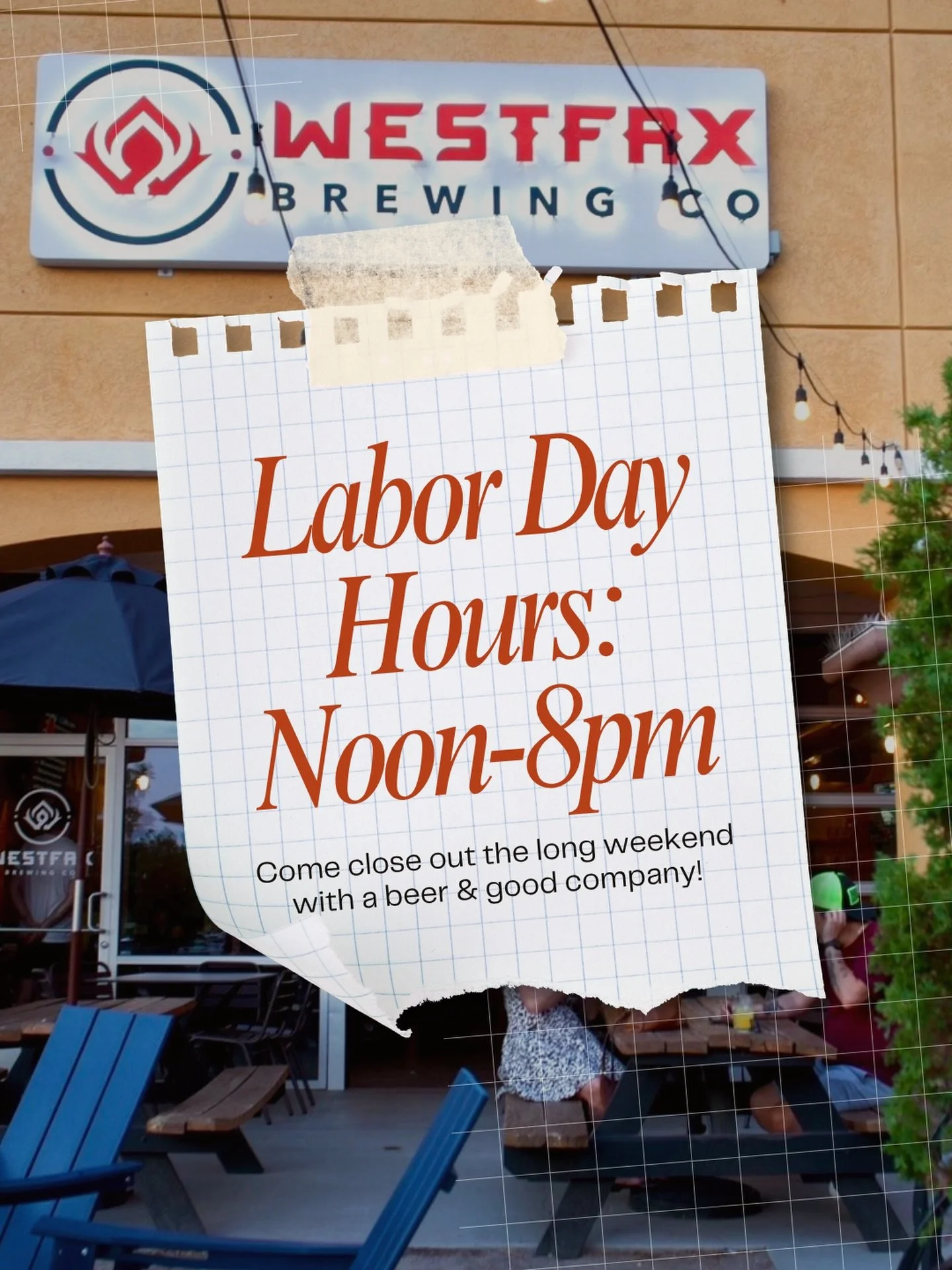 Labor Day plans? We&rsquo;ve got you covered. 🍻

WestFax Lakewood will be open tomorrow from 12&ndash;8 PM. Stop by and spend your day off with a cold beer and good company! 

#labordaydenver #westfaxbrewing #craftbeer #lakewoodco #laborday
